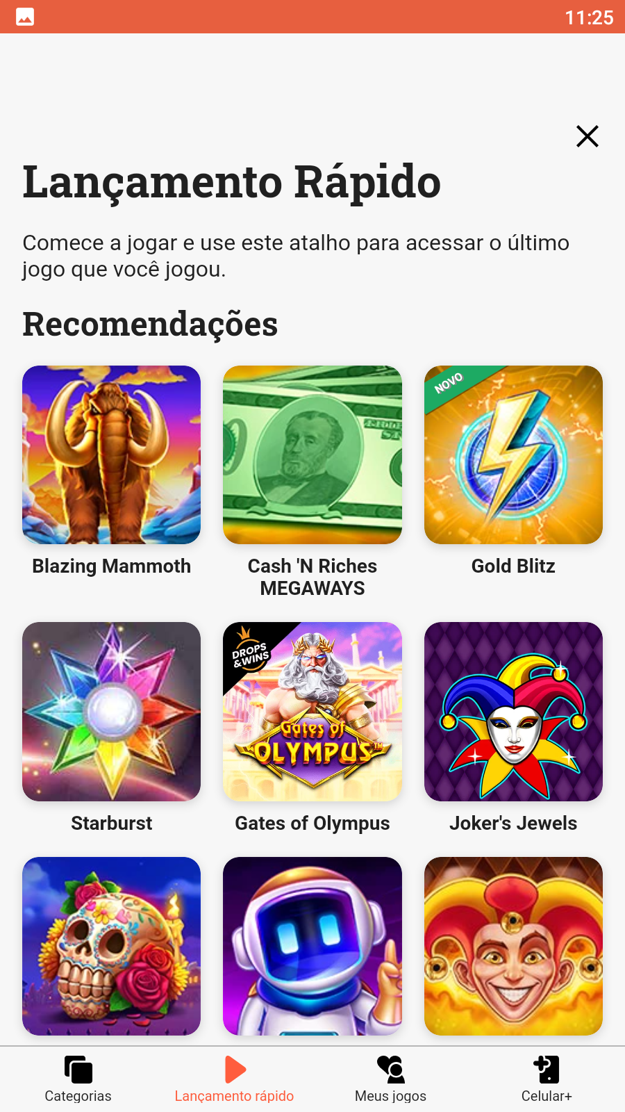 seção de jogos para celular recomendados aplicativo LeoVegas